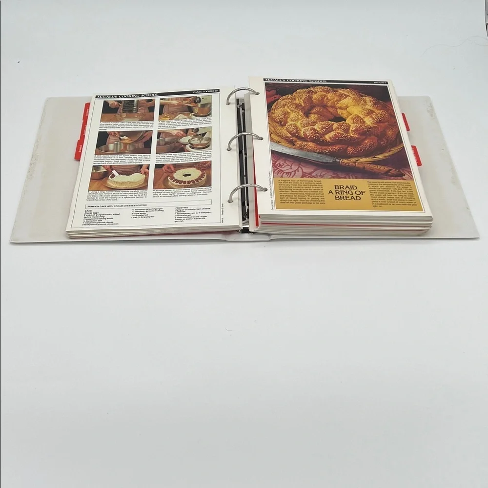 Vintage McCall's Cooking School Cookbook Color-Illustrated Recipes 3-Ring Binder